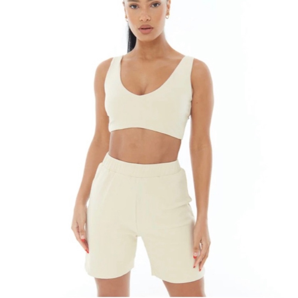 Lazuli label ribbed lounge shorts. Oatmeal color brand new